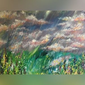 Wall art painting original painting spring storm